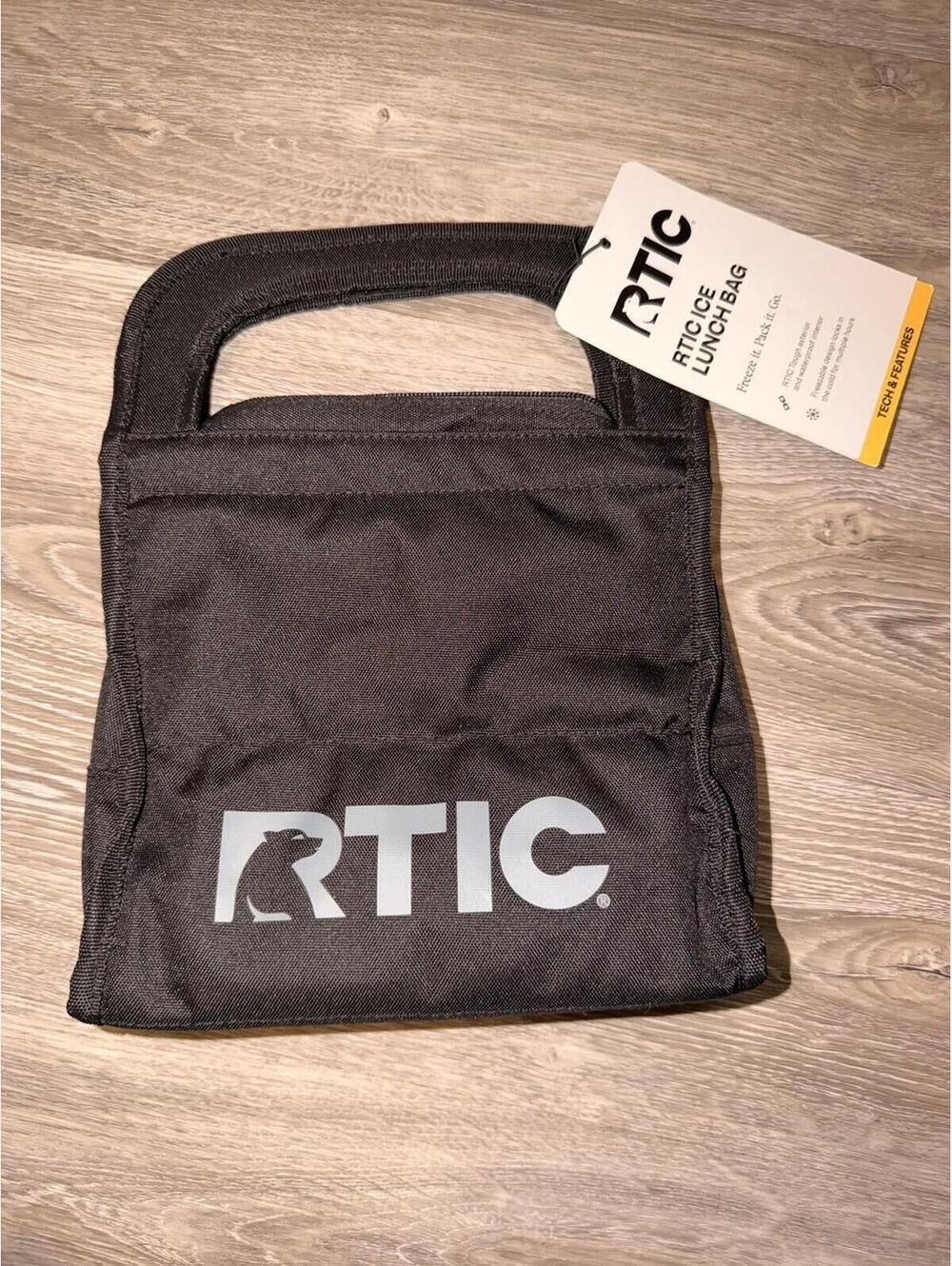 RTIC Lunch Bag, 6 Quart Soft Sided Cooler, Insulated Cooler Bag, Black